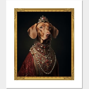 Graceful Vizsla - Medieval Hungarian Queen (Framed) Posters and Art